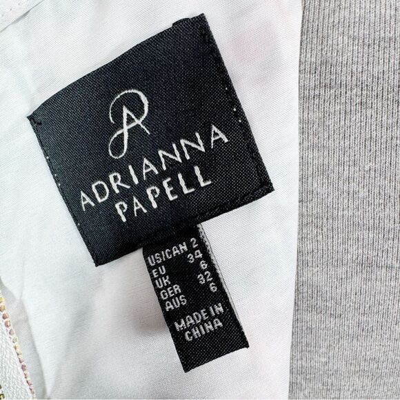 Adrianna Papell Floral Eyelet Sleeveless Sheath Pencil Dress White Multi 2 - Picture 12 of 15